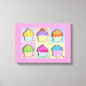 POP ART CUPCAKES Gallery Leinwanddruck (Vorderseite)