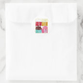 Pop Art Cupcakes Runder Aufkleber (Tasche)