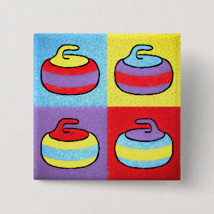 Pop-Art-Curling-Design rockt Button
