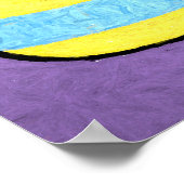 Pop-Art-Curling-Design rockt Poster (Ecke)