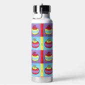 Pop-Art-Curling-Design rockt Trinkflasche (rechts)