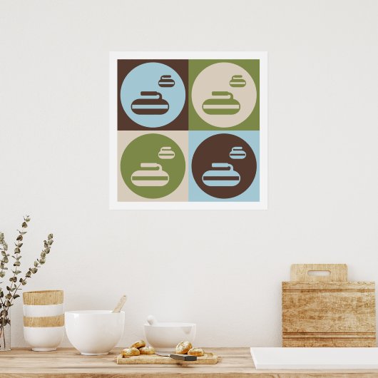 Pop Art Curling Poster (Küche)