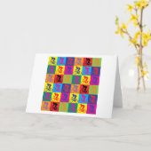 Pop Art Cycling Karte (Gelbe Blume)