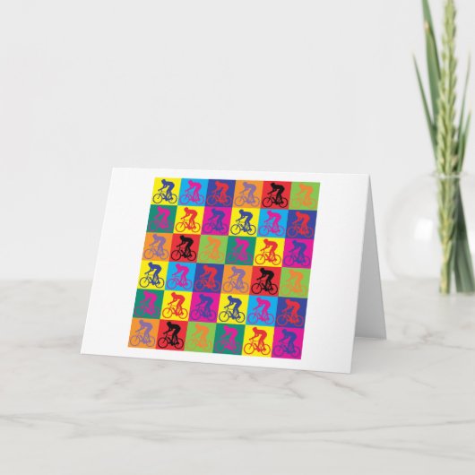 Pop Art Cycling Karte (Vorderseite)