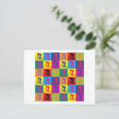 Pop Art Cycling Postkarte (Stehend Vorderseite)