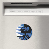 Pop Art Cyclist Magnet (In Situ (Geschirrspüler))