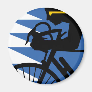 Pop Art Cyclist Magnet