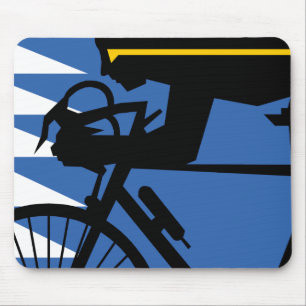 Pop Art Cyclist Mousepad