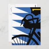 Pop Art Cyclist Postkarte (Vorne/Hinten)