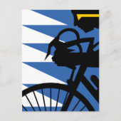 Pop Art Cyclist Postkarte (Vorderseite)