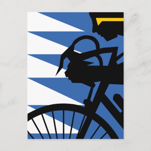 Pop Art Cyclist Postkarte (Vorderseite)