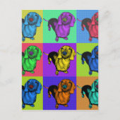 Pop Art Dachsund Dackel Panels Mehrfarbige Popart Postkarte (Vorderseite)