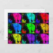 Pop Art Dackel Dackel Sweet Face Seele Eyes Postkarte (Vorne/Hinten)