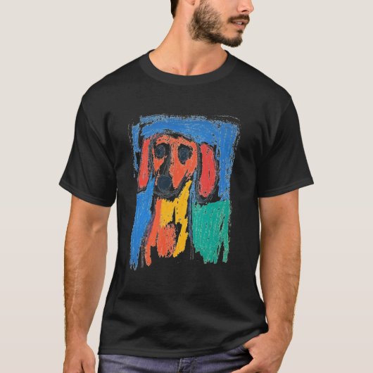 Pop Art Dackel Kinder T-Shirt (Vorderseite)