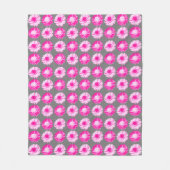 Pop Art Daisies - Fuchsia Pink und Gray Fleecedecke (Vorderseite)