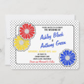 Pop Art Daisy Polka Dot Lässige Einladung zur Hoch (Vorderseite)