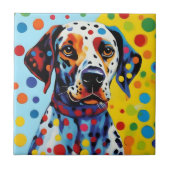 Pop Art Dalmatiner Dog Fliese (Vorderseite)