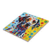 Pop Art Dalmatiner Dog Fliese (Seite)