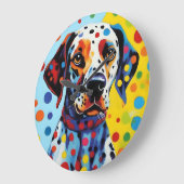 Pop Art Dalmatiner Dog Große Wanduhr (Winkel)