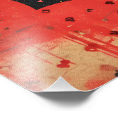 Pop Art de Rostro con Corazones Fotodruck (Ecke)