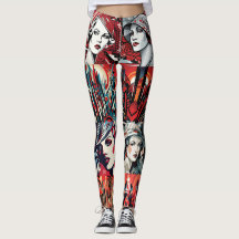 Pop Art Deco Leggings - Cool