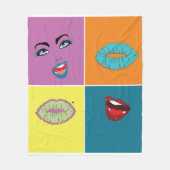 Pop Art der 80er Fleecedecke (Vorderseite)