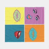 Pop Art der 80er Fleecedecke (Vorderseite (Horizontal))