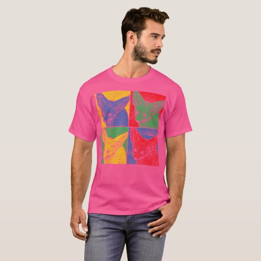 Pop Art Desert Fox T-Shirt (Vorne ganz)