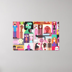 Pop Art Design Leinwanddruck