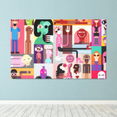 Pop Art Design Leinwanddruck (Insitu (Holzboden))