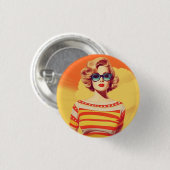 Pop-Art-Design, Retro-inspiriert Button (Vorne & Hinten)