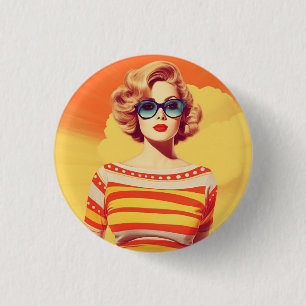 Pop-Art-Design, Retro-inspiriert Button
