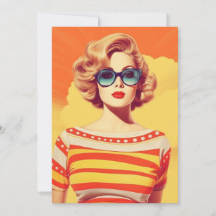 Pop-Art-Design, Retro-inspiriert Einladung