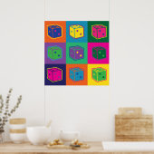 Pop-Art Dice Poster (Küche)
