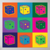 Pop-Art Dice Poster (Vorne)