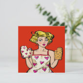 Pop Art Dinner / Cooking / Food Event Einladung (Stehend Vorderseite)