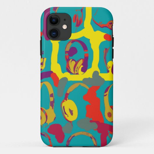 Pop Art dj Kopfhörer Case-Mate iPhone Hülle (Rückseite)