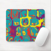 Pop Art dj Kopfhörer Mousepad (Mit Mouse)
