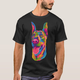 Pop Art Doberman Niedlich Paw Pet Männer Frauen Ki T-Shirt