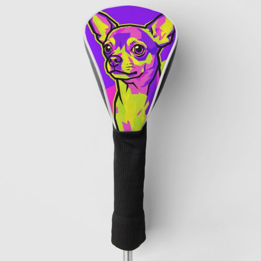 POP ART DOG - チワワ犬 No.1 Golf Headcover (Vorderseite)
