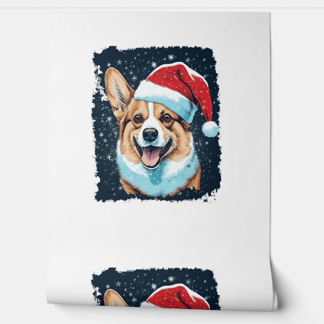 Pop Art Dog Christmas Corgi Tapete (Abrollen)