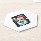 Pop Art Dog Christmas Corgi Untersetzer (angewinkelt)