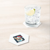 Pop Art Dog Christmas Corgi Untersetzer (Vor Ort)