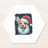 Pop Art Dog Christmas Corgi Untersetzer (Vorderseite)
