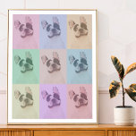 Pop Art Dog Foto Moderner Retro Farbblock Poster<br><div class="desc">Ein individuelles Foto Pop Art Foto Poster,  um Ihr Lieblingsfoto hochzuladen,  das von einer Reihe von farbenfrohen,  transparenten Overlays in Pastelltönen von Rosa,  Blau,  Grün,  Gelb Orange und lila!</div>