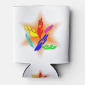 Pop Art Dog Paw Prints Dosenkühler (Vorderseite)