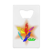 Pop Art Dog Paw Prints Geldbeutel Flaschenöffner (Rückseite)