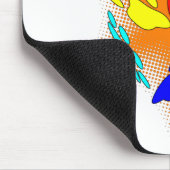Pop Art Dog Paw Prints Mousepad (Ecke)