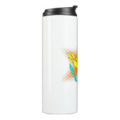 Pop Art Dog Paw Prints Thermosbecher (Nach links gedreht)