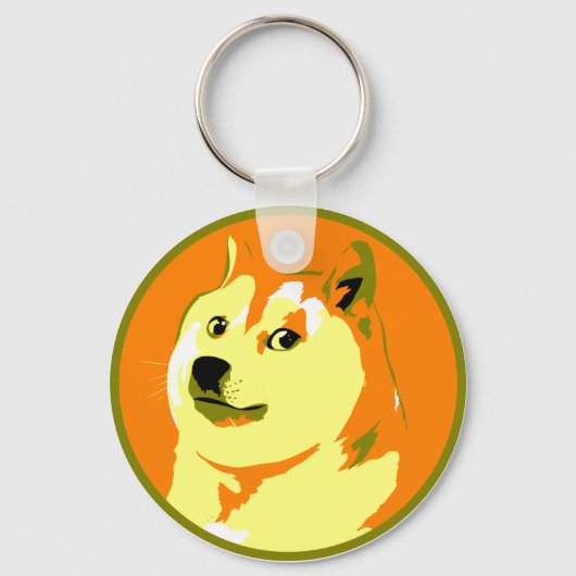 Pop Art Dogecodesign Schlüsselanhänger (Vorderseite)